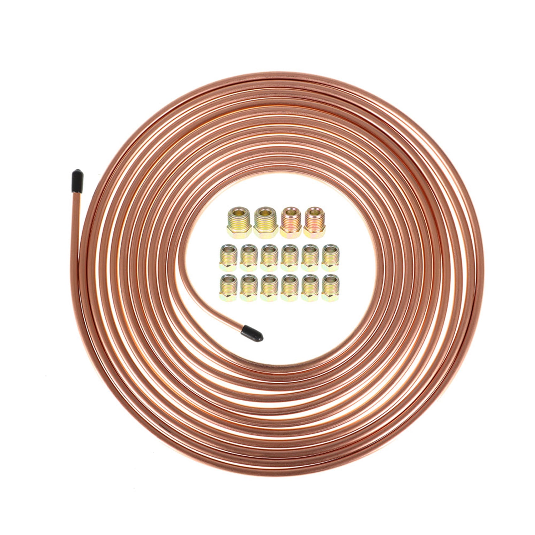 LABLT Copper Nickel Brake Line Tubing Kit Fittings 1/4 OD 25 ft Coil