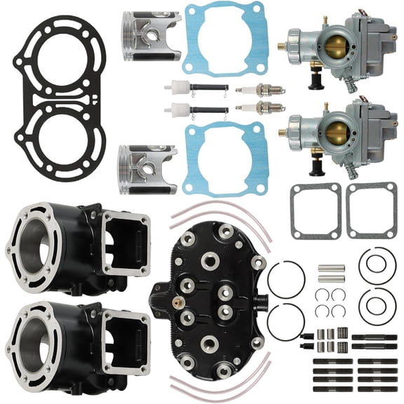 LABLT Cylinder Carburetor Carb Piston Gasket Kit Replacement for Yamaha Banshee 350 1987-2006 2GU-11311-00-00 2GU-11181-00-00 93450-17129-00