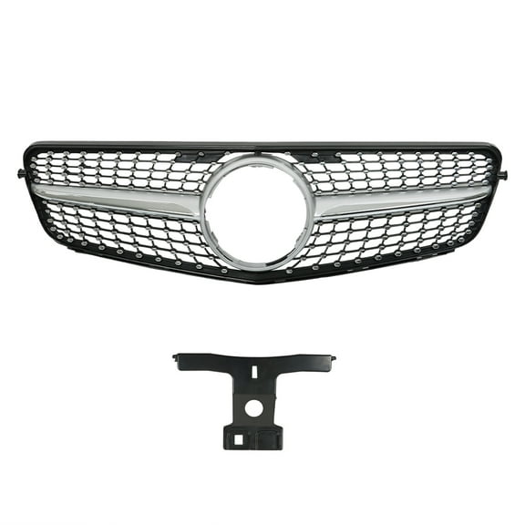 LABLT Diamond Front Grille Grill Black for Mercedes Benz W204 C Class C250 C300 C350 08-14 Fits select: 2012 MERCEDES-BENZ C 250 4MATIC, 2008-2011 MERCEDES-BENZ C 300