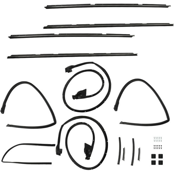LABLT Door Tailgate Weatherstripping Seal Kit 17pc Replacement for El Camino 1978 1979 1980 1981 1982 1983 1984 1985 1986 1987 Replacement for 2135478 5987545