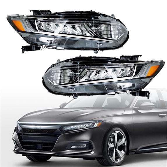 LABLT Driver & Passenger Side Pair LED Halogen Headlight Assembly Headlamp for Honda Accord 2018-2021 Left Right Side