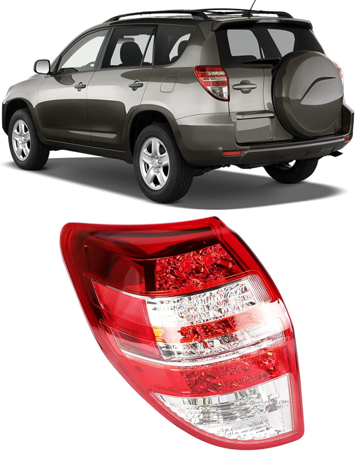 LABLT Driver Side Tail Light Replacement for 2009-2012 Toyota RAV4 Rear ...