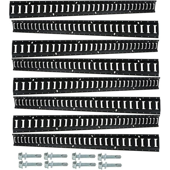 LABLT Eight 5' E Track Tie-Down Rail Powder-Coated Steel Etrack Tiedowns 5' Horizontal