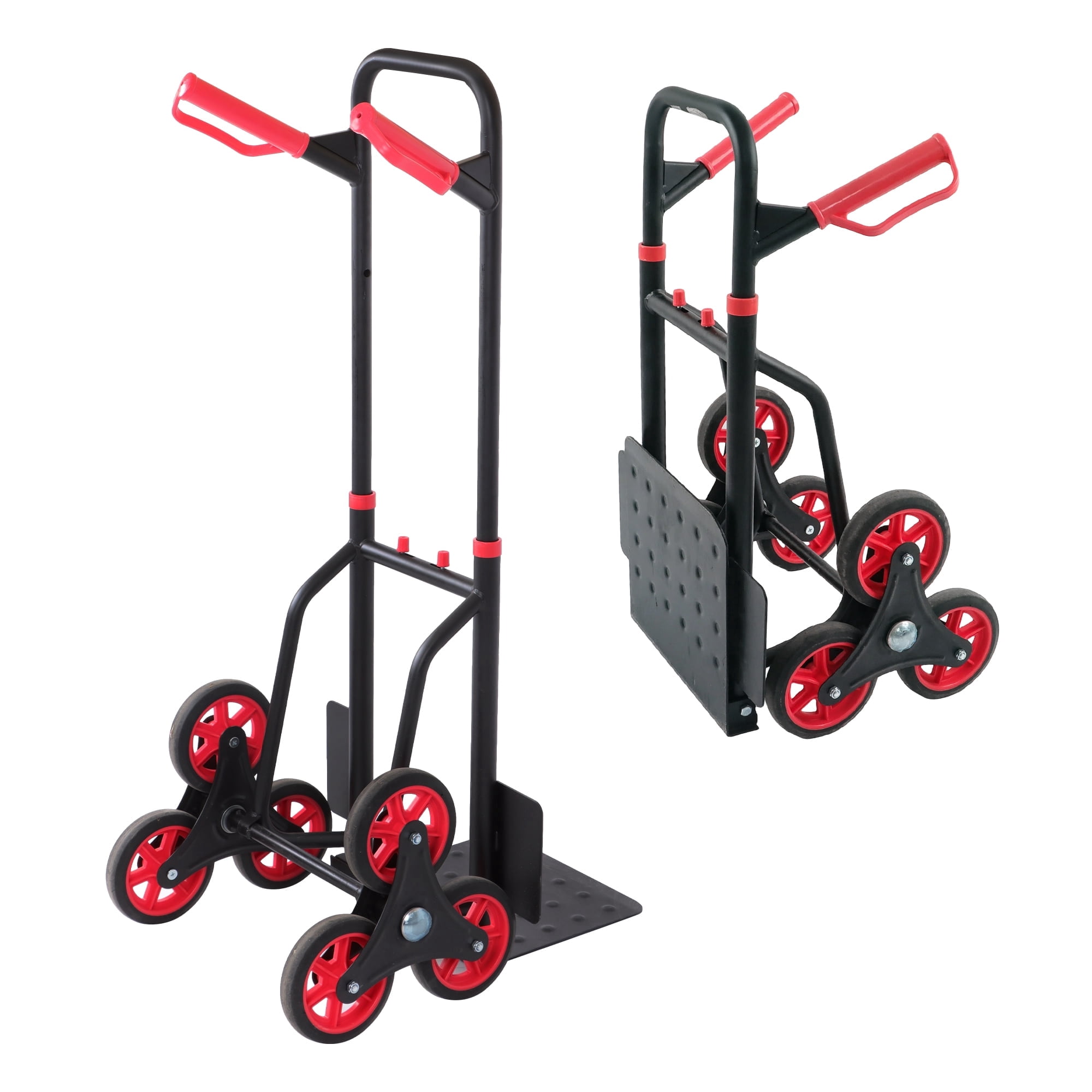 LABLT LB026731, Black 440 lb Max Weight Alloy Steel Foldable Dolly Stair Climber Hand Truck Dolly