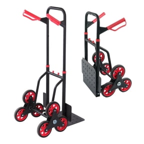 LABLT LB026731, Black 440 lb Max Weight Alloy Steel Foldable Dolly Stair Climber Hand Truck Dolly