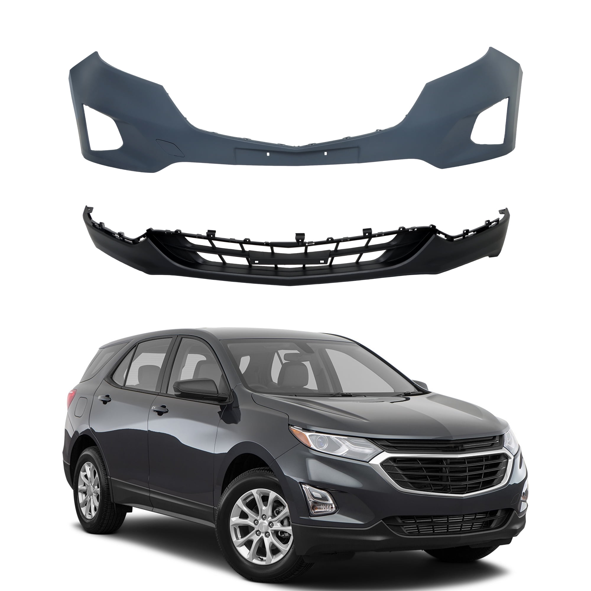 LABLT Front Bumper Cover And Lower Valance Grille for 2018 2019 Chevy Equinox
