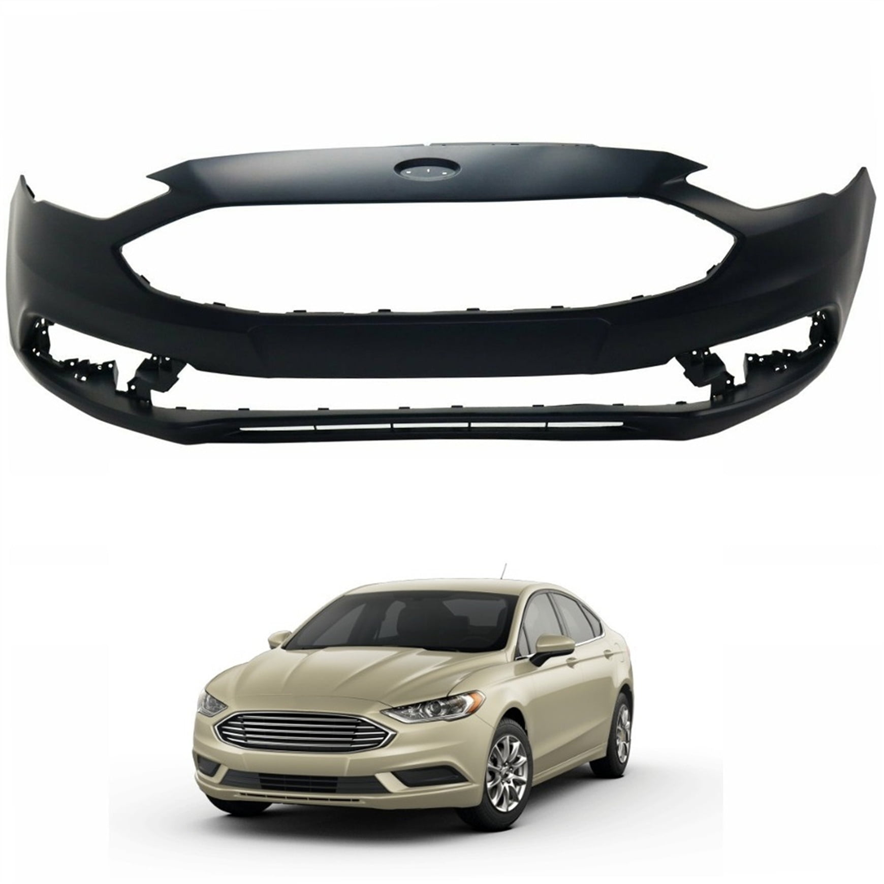 LABLT Front Bumper Cover Primered Plastic Replacement for 2017 2018 Fusion