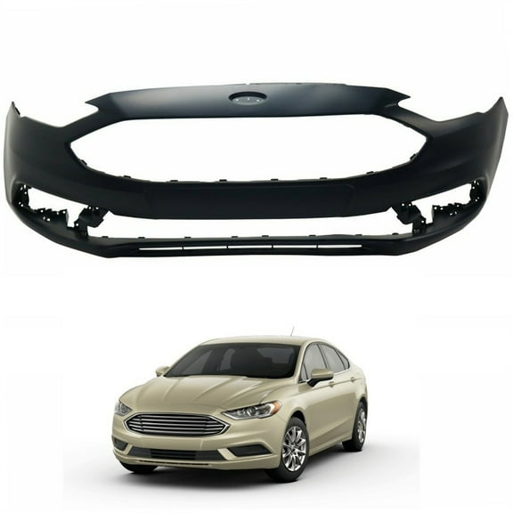 LABLT Front Bumper Cover Primered Plastic Replacement for 2017 2018 Fusion