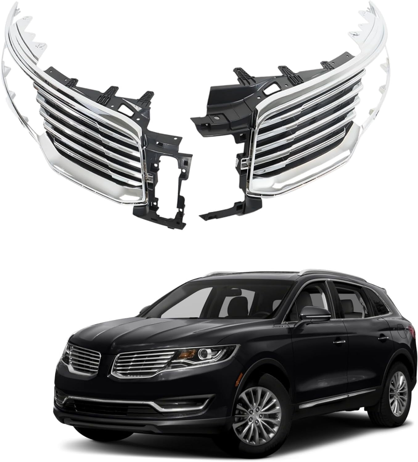 Pre-Owned 2016-2018 Jaguar XF Front Upper Mount Grille Assembly 