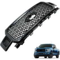 LABLT Front Bumper Radiator Grille Assembly Matt Black without Base Rail Replacement for 2018-2020 F-150 Pickup 4-Door JL3Z8200SF