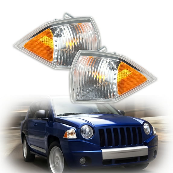 LABLT Front Marker Signal Blinker Corner Parking Light Set For 07-10 Jeep Compass Pair Fits select: 2008-2010 JEEP COMPASS SPORT