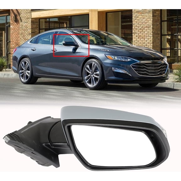 LABLT Front Right Passenger Side Mirror Power Heated Turn Signal 7 Pin Replacement for 2016-2021 Malibu LT Hybrid 84288103 GM1321539
