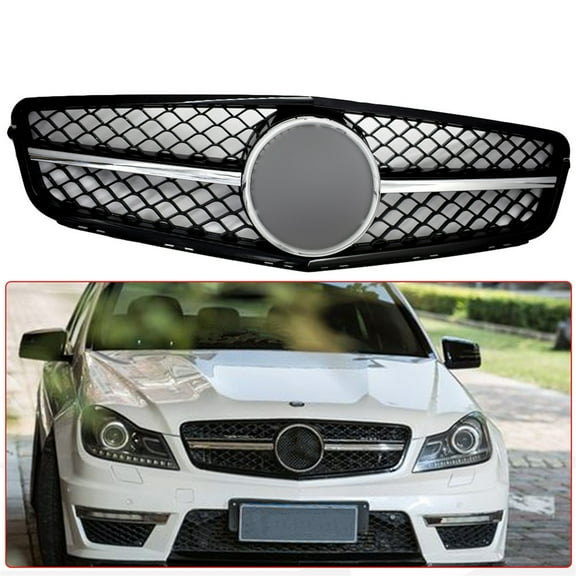 LABLT Front Upper Grille Fit For Mercedes Benz W204 C-CLASS 2008-2013 C280 C230 C300 C350 AMG Style