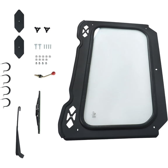LABLT Full Glass Windshield With Wiper Front Replacement for RZR 900 XP 1000 Turbo 2014-2018