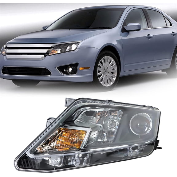 LABLT Headlight Assembly Replacement for 2010-2012 Ford Fusion Halogen Clear Lens Black Interior Driver Side FO2502273