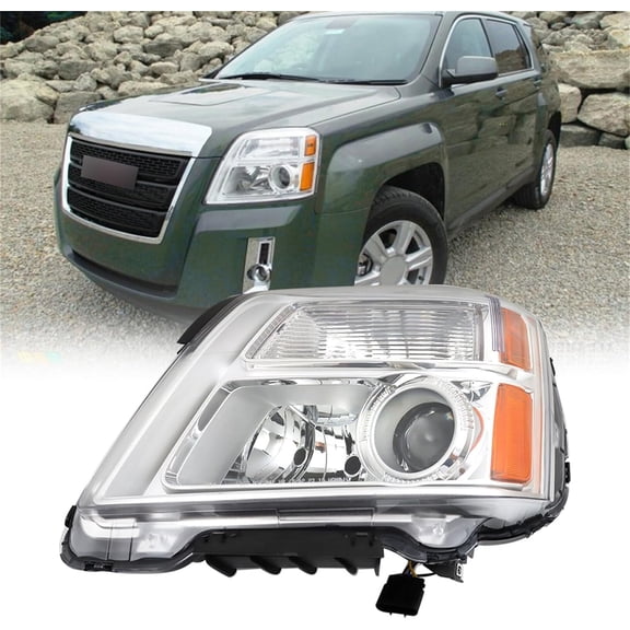 LABLT Headlight Assembly Replacement for 2010-2015 GMC Terrain Halogen Headlamp Set Left Driver Side 23319179