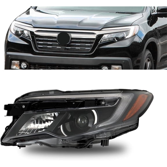LABLT Headlight Assembly Replacement for Honda Pilot Lx 2016-2018 Ridgeline 2017-2020 LH Left Driver Side Halogen Headlamp 33150-TG7-A02