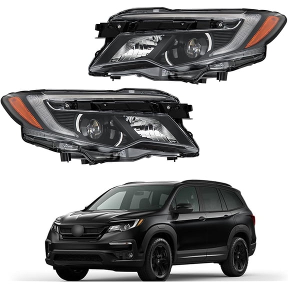 LABLT Headlights Assembly Replacement for Honda Pilot 2016-2022 / Honda Ridgeline 2017-2020 / Honda Passport 2019-2021 Headlamps LH RH 33100-TG7-A21 33150-TG7-A21