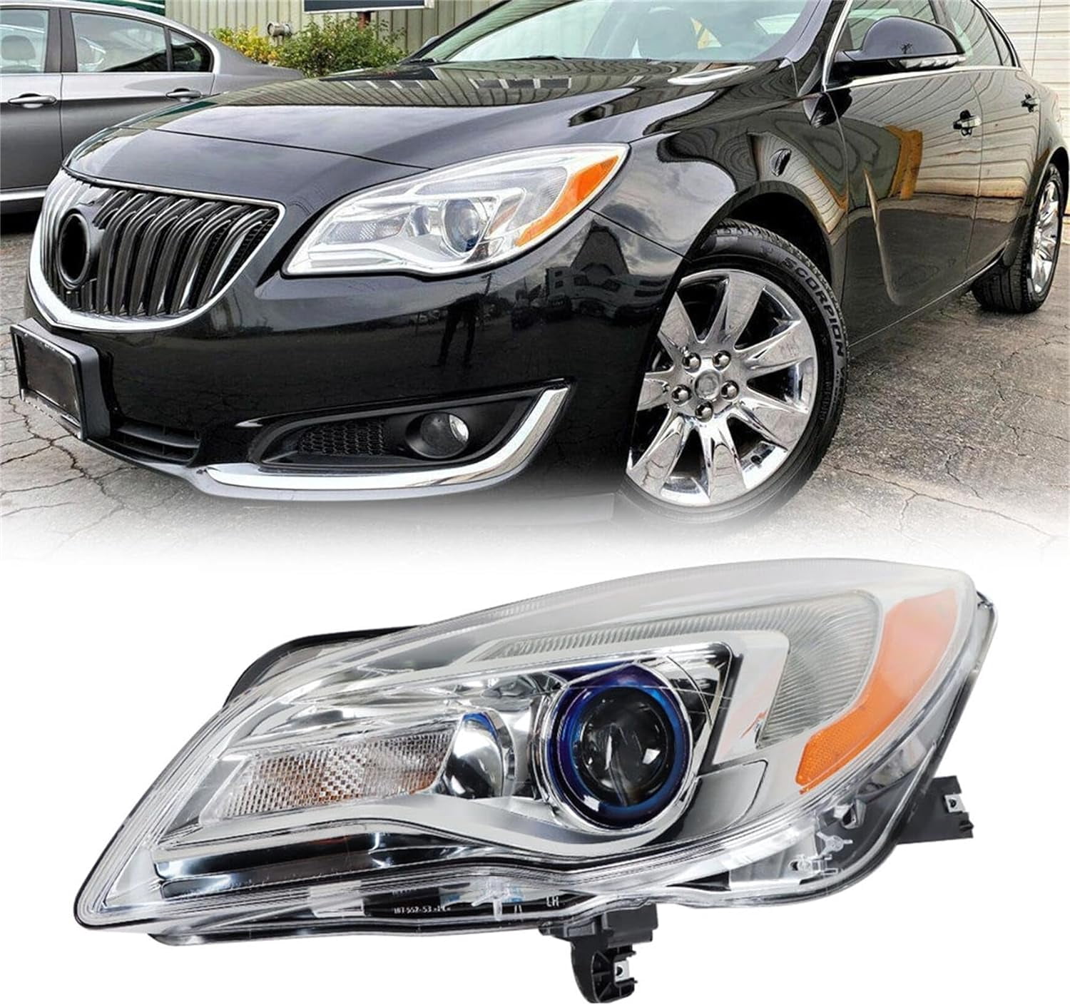 LABLT Halogen Headlights Assembly For 2006-2011 Chevy HHR – Left & Right Pair, Chrome