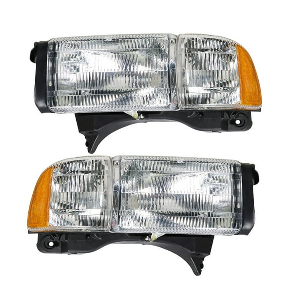 LABLT Headlights Front Head Lamps Replacement for 1994-2002 Dodge Ram 1500 2500 3500 Headlight Assembly Includes Pair Left and Right Side