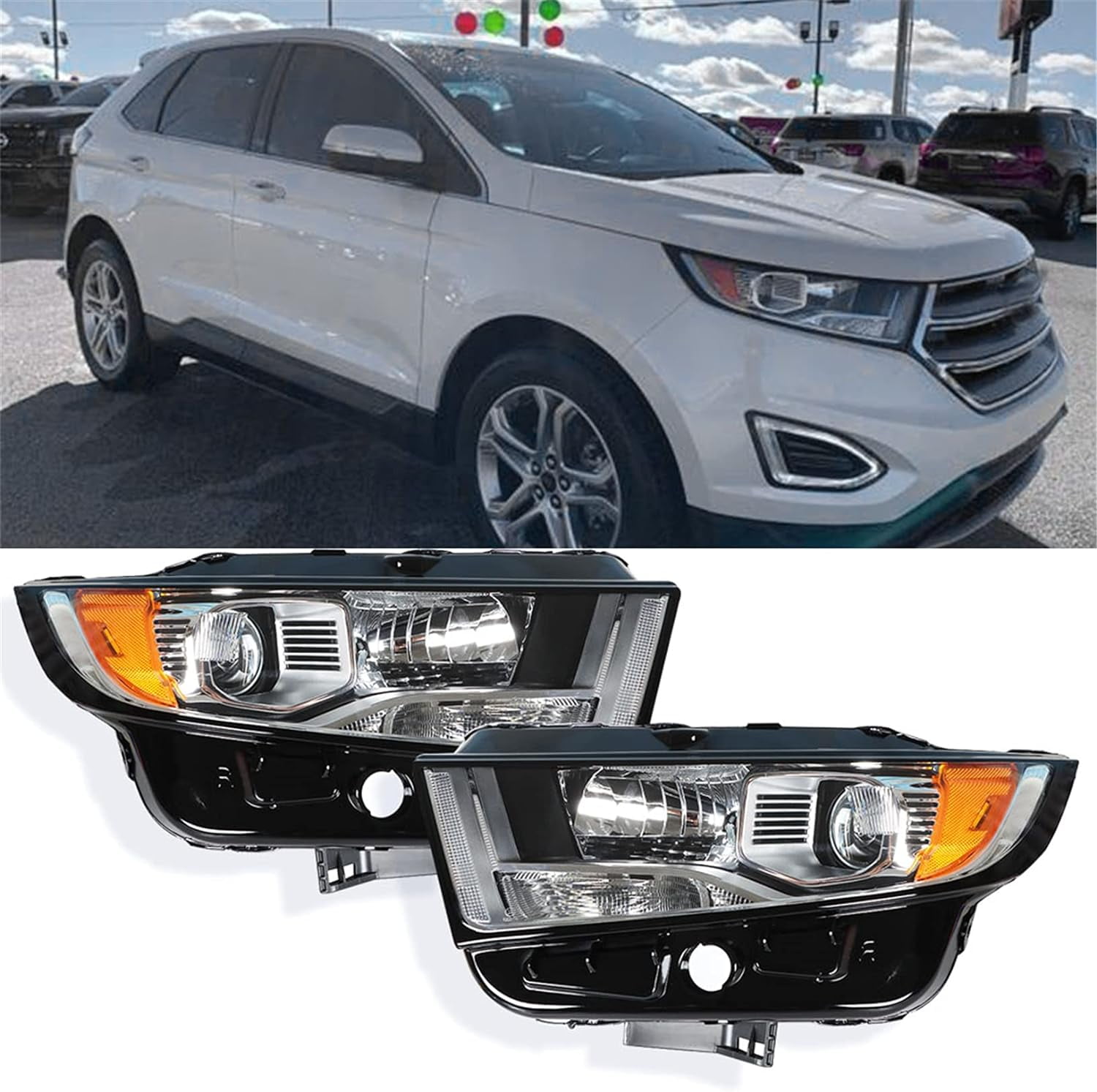 LABLT Headlights Replacement for 2015 2016 2017 2018 Ford Edge SE|SEL ...