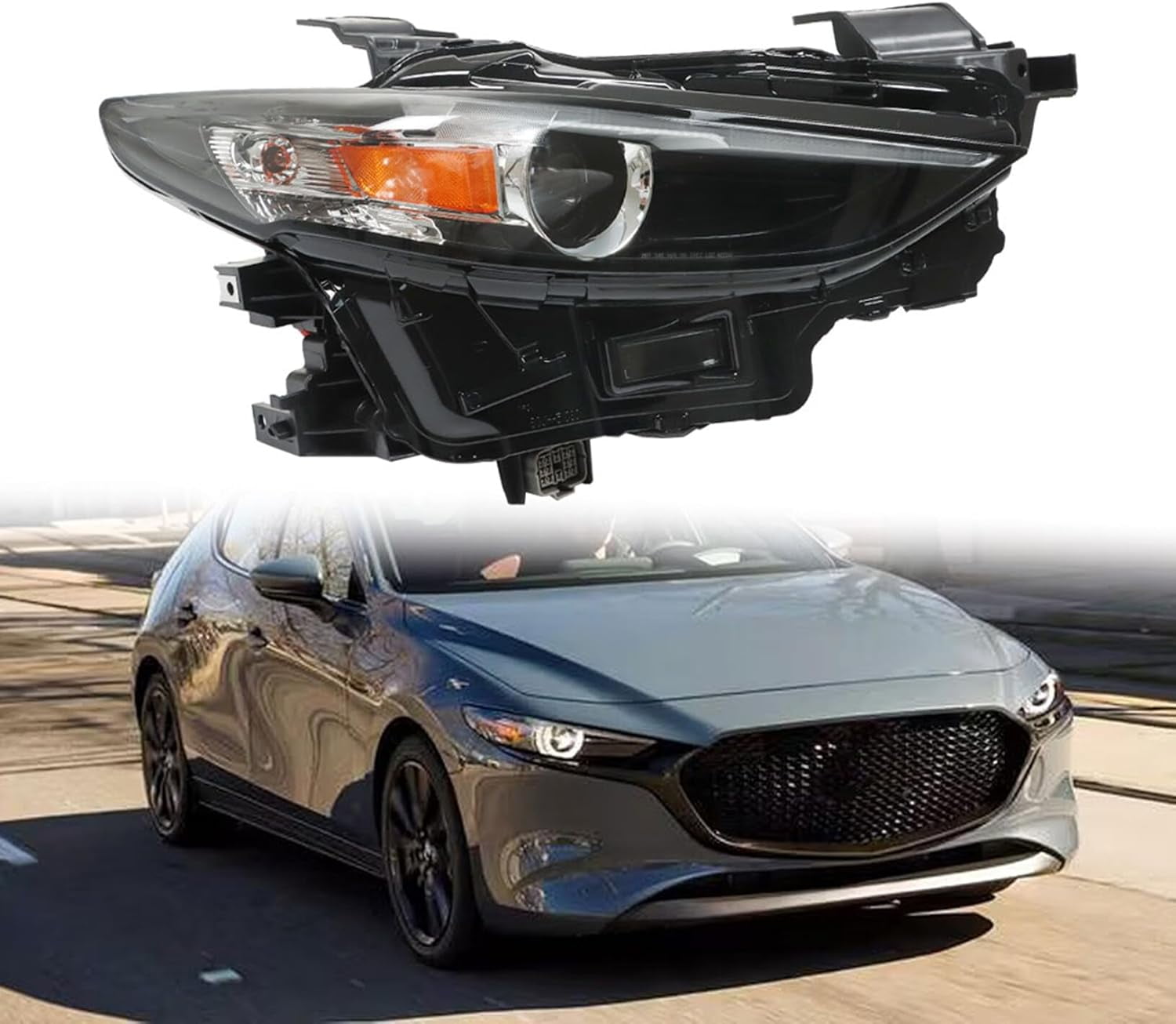 LABLT Headlights Replacement for 2019 2020 2021 Mazda 3 Headlight Assembly Right Passenger Side