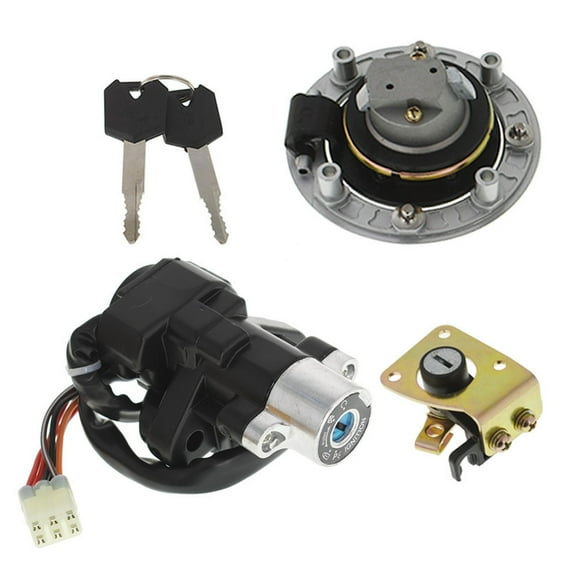 LABLT Ignition Switch Gas Cap Cover Seat Lock Key Set for Suzuki Katana 600 Katana 750