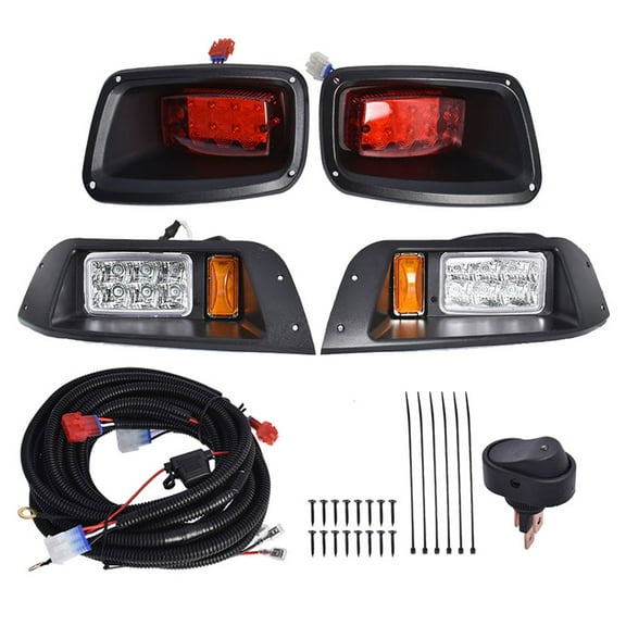 LABLT LED Headlight Tail Light Adjustable Full LED Light Kit Replacement for EZGO TXT 1996-2013