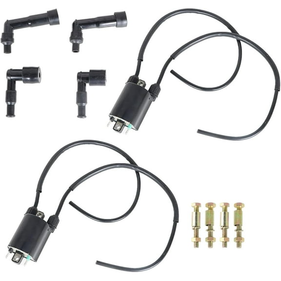 LABLT Motorcycle Dual Ignition Coil Wire Spark Plug Cap Kit Replacement for Kawasaki Vulcan 1500 Classic FI Drifter Mean Streak 21121-1258 21160-1085 21160-1091