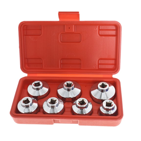 LABLT Oil Filter Cap Wrench Automotive Filter Wrench, 3/8" Square Drive, 7 Piece Set