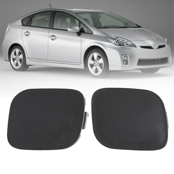 LABLT Pair Front Bumper Tow Hook Eye Black Cap Cover for 2010-2012 Toyota Prius