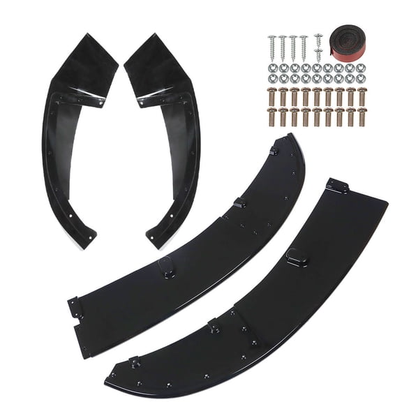 LABLT Plastic Front Bumper Splitter Lip Kit Glossy Black for 2014-2020 BMW F32 F33 F36