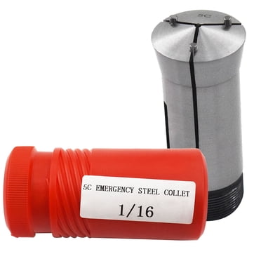 5C Emergency Steel Collet 1/16″ – For Lathe & Fixtures, Drillable & Machinable, Marddpair