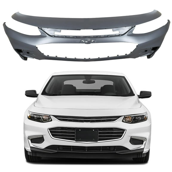 LABLT Primered Front Bumper Cover W/LED Running Lamps for 2016-2018 Malibu LT Premier Hybrid Models