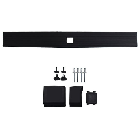 LABLT Rear Black Step Tailgate Cap Pad Molding Trim with Button Fit for Car 2015-2020 Ford F-150