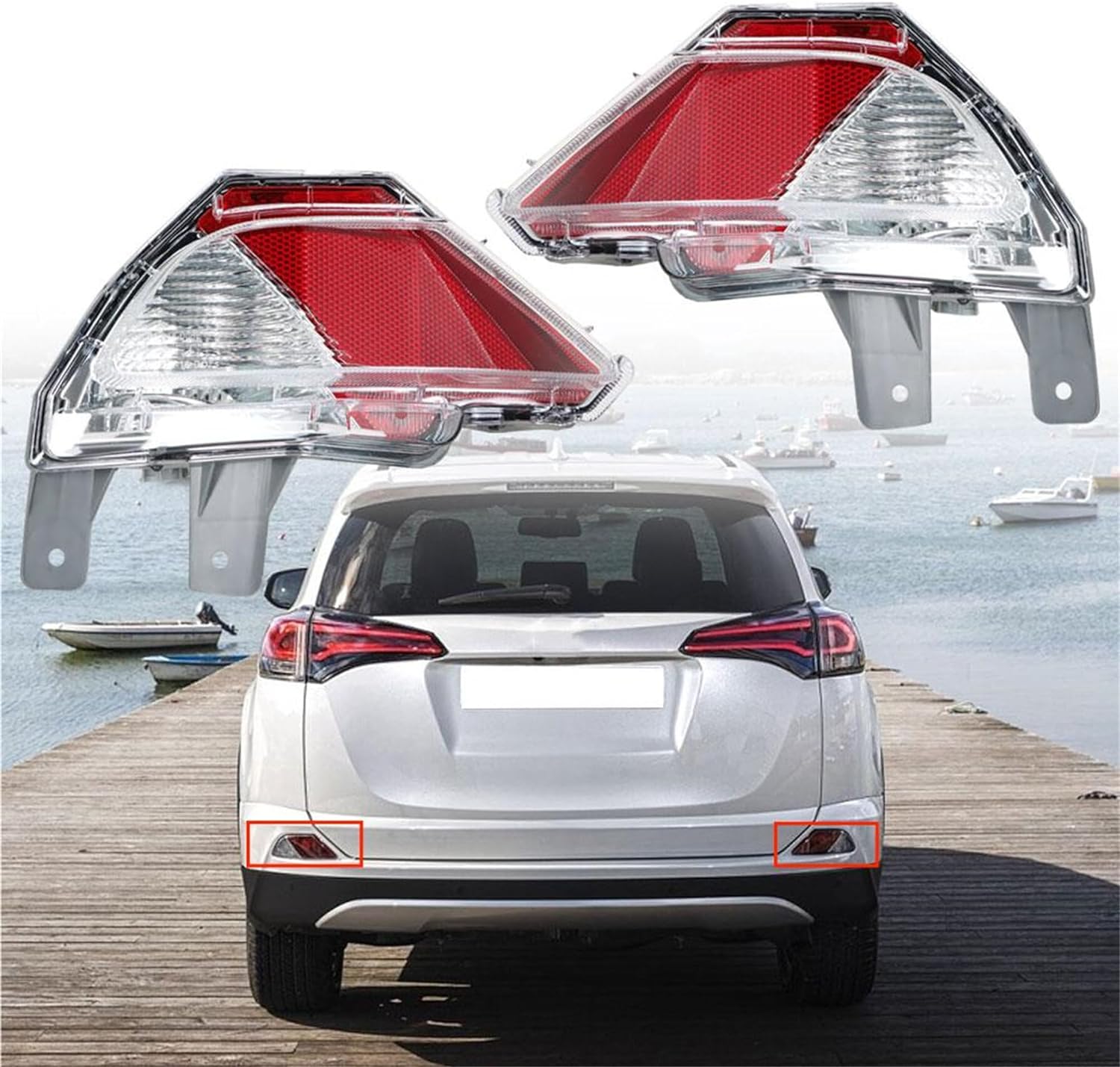 LABLT Rear Bumper Reflector Light Stop Lamp Replacement for Toyota