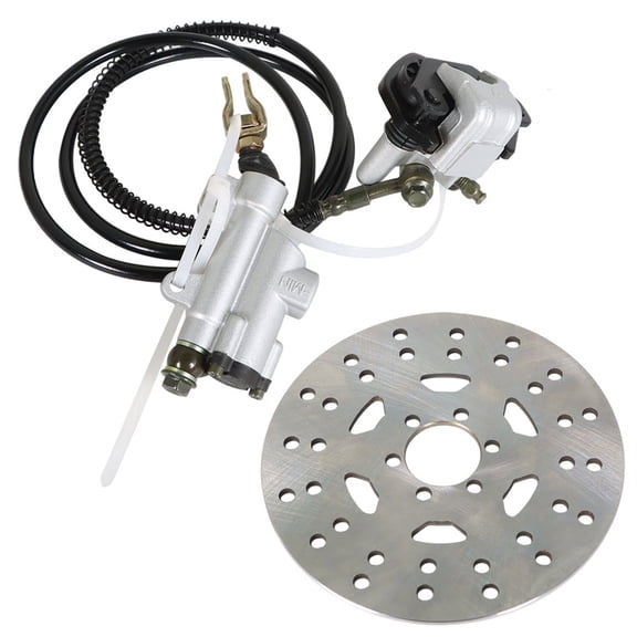 LABLT Rear Hydraulic Brake Assembly 1.55m Hose Master Cylinder Caliper & Disc Rotor Replacement for ATV Go Kart