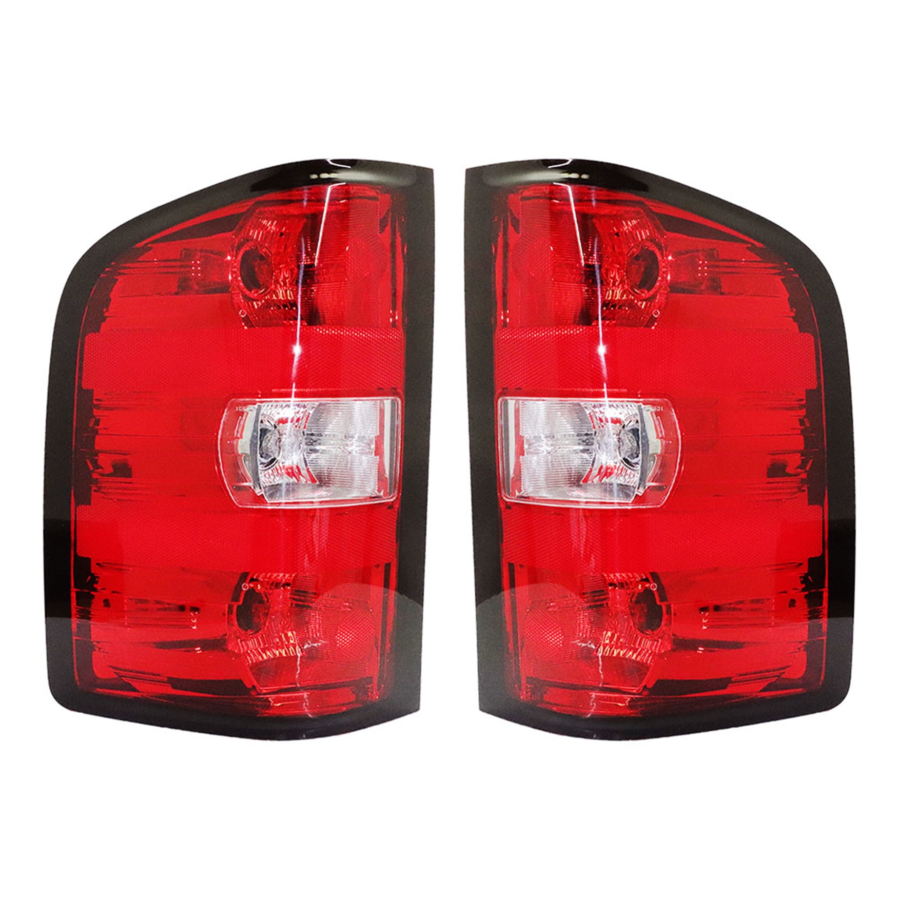 LABLT Rear Tail Lights Lamps LH+RH W/Bulb For 07-13 Chevy Silverado 1500 2500 3500 HD
