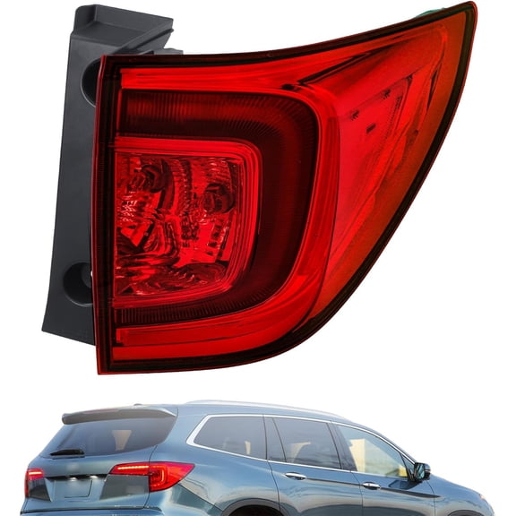 LABLT Right Side Tail Light Assembly RH Replacement for Pilot 2016 2017 2018 Passport EX-L Elite 2022 2023 Passenger Side Tail Lamp Assembly Replacement for 33550TG7A01