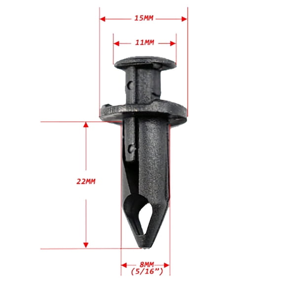 LABLT Set of 100 ATV Retainer Clips 8mm Push Pin Splash Guard Body Panel Fit for Honda