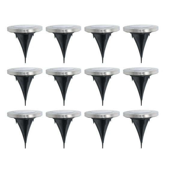 LABLT Solar Ground Lights 12 Packs 8 LED Solar Garden Lights Waterproof Outdoor