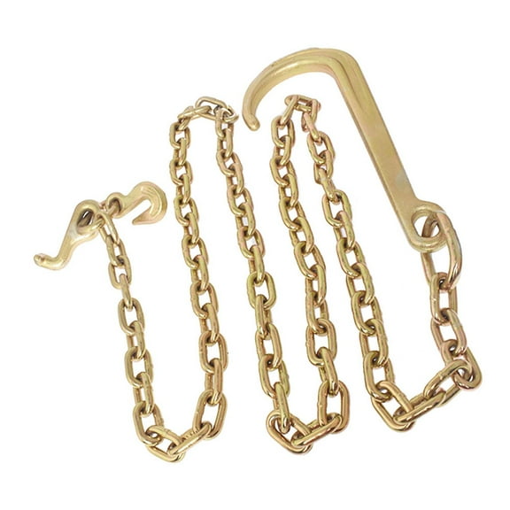 LABLT Tow Chain 15 J Hook 5/16 x 8 FT Grade 70 Replacement for Mini T Hook Recovery Wrecker Axle