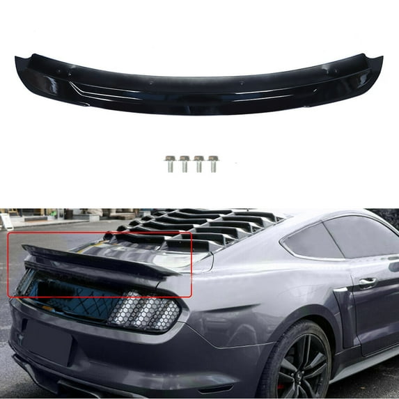 LABLT Trunk Spoiler Wing Track Pack Gt Style for 2015-2021 Ford Mustang Glossy Black