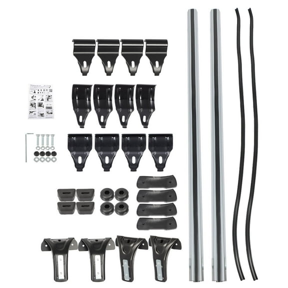 LABLT Universal 48" Car Top Roof Cross Bar Luggage Cargo Carrier Rack W/3 Kinds Clamp Fits select: 2018 CHEVROLET SILVERADO K1500 LT, 2014-2017 FORD FOCUS SE