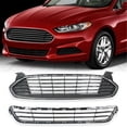 thumbnail image 1 of LABLT Upper&Lower Horizontal Front Hood Bumper Grill Grille ABS Kit fit for 2013-2016 Ford Fusion/Mondeo #DS7Z8200BA, 1 of 7