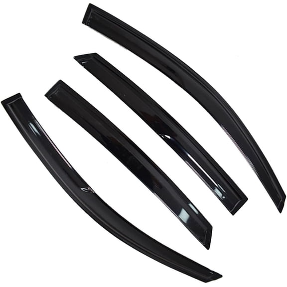 LABLT Window Visors Rain Guards Deflectors - 4-Pack Side Window Deflector Vent Shade for Car Windows Tape-On Outside Mount Acrylic Sun Rain Guard Replacement for Civic Sedan 2016-2020