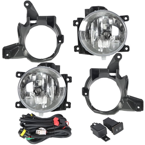 LABLT for Toyota RAV4 13-15 Factory Clear Fog Lights Bumper Driving Lamp+Switch+Bulbs