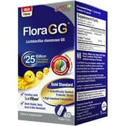 LABO Nutrition FloraGG, Lactobacillus Rhamnosus GG 25 Billion CFU Active Probiotics & Sunfiber Prebiotic Fiber Supplement, Support Healthy Intestinal, Immune Health 60s