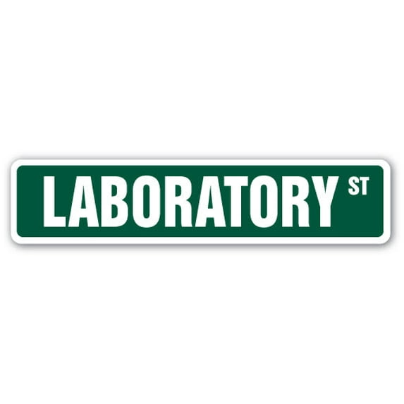 LABORATORY Street Sign lab worker assistant research tech | Indoor/Outdoor | 36" Wide