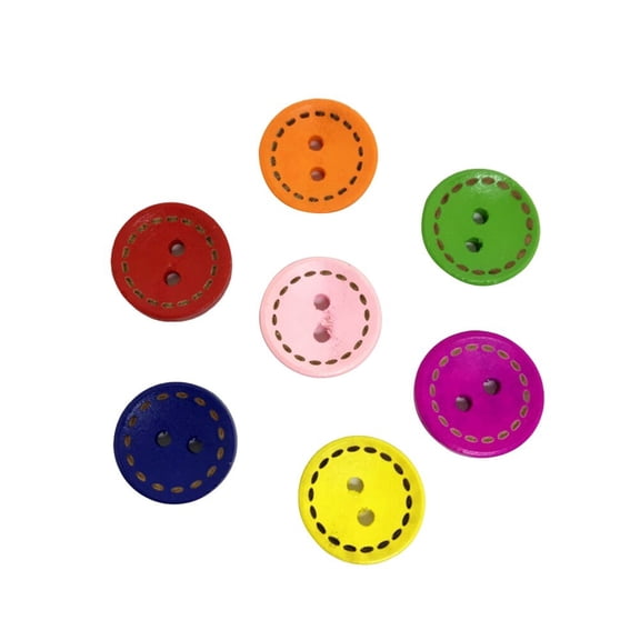LABRIMP 100Pcs Round Decorative Buttons for Sewing and DIY Crafting Use